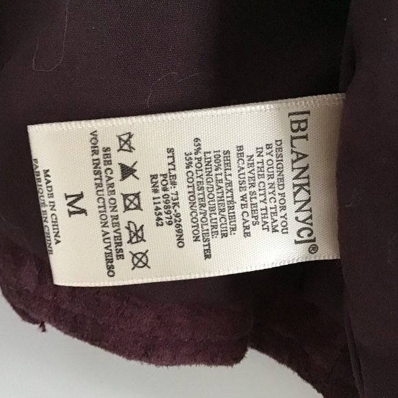 Blank NYC Suede Biker Jacket - Deep Burgundy - Picture 5 of 12